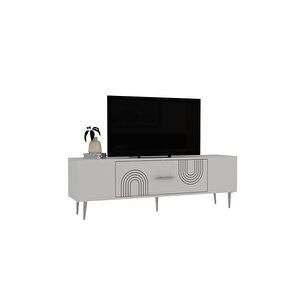 Dekol2dd Tv Sehpasi Beyaz-gümüş