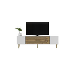 Dekol3dd Tv Sehpasi Beyaz-safi̇r-altin Safirmeşe-Altın