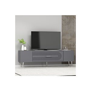 Dekol3dd Tv Sehpasi Antrasi̇t-gümüş Antrasit Gümüş