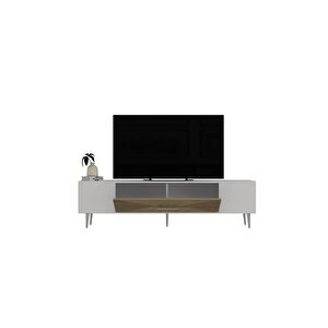 Dekol1dd Tv Sehpasi Beyaz-safi̇r-gümüş