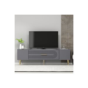 Dekol3dd Tv Sehpasi Antrasi̇t-altin Antrasit Gold