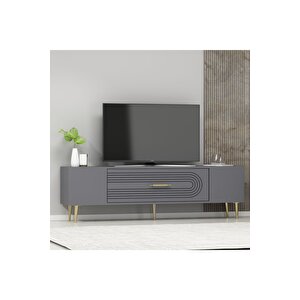 Dekol3dd Tv Sehpasi Antrasi̇t-altin Antrasit Gold