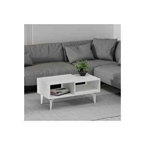 Sinta 180 Cm Şömineli(b) Tv Ünitesi, Konsol(kx180) Ve Orta Sehpa Salon Takımı Beyaz-beyaz