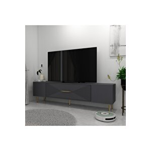 Dekol1dd Tv Sehpasi Antrasi̇t-altin