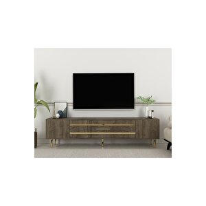 Dekolp2dd Tv Sehpasi Cevi̇z-altin Ceviz Gold
