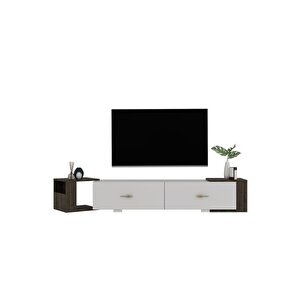 Verydd 2'li̇ Salon Takimi 180 Cm Konsol (kx180) Ve Tv Üni̇tesi̇ Beyaz-cevi̇z
