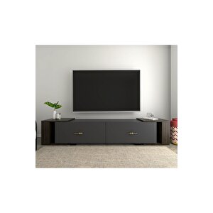 Verydd 2'li Salon Takımı 180 Cm Konsol (kx180) Ve Tv Sehpası Antrasit-ceviz Antrasit Ceviz