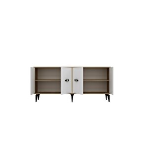 Hira 180 Cm Tv Ünitesi, Konsol(kx180) Ve Orta Sehpa Salon Takımı Safirmeşe-beyaz