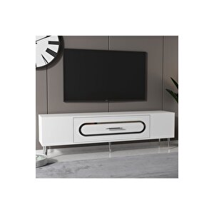 Dekop3dd Tv Sehpasi Beyaz-gümüş Beyaz-Gümüş