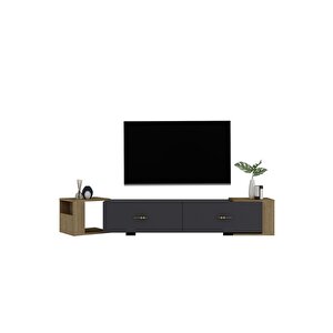 Verydd 2'li Salon Takımı 180 Cm Konsol (kx180) Ve Tv Sehpası Antrasit-safirmeşe