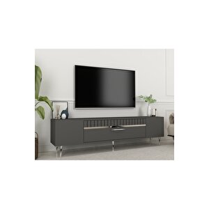 Dekolp1dd Tv Sehpasi Antrasi̇t-gümüş Antrasit Gümüş