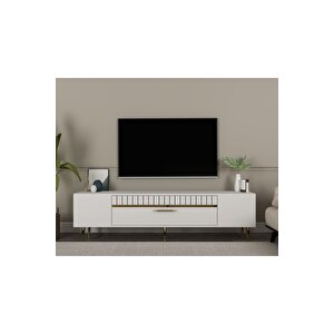 Dekolp1dd Tv Sehpasi Beyaz-altin Beyaz-Altın