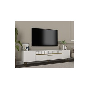 Dekolp1dd Tv Sehpasi Beyaz-altin Beyaz-Altın