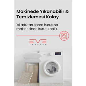 2 Adet Silikon Elyaf Nonwoven Yıkanabilir Antialerjik Vakumlu Yastık Seti 50x70cm 600 Gr
