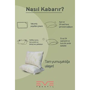 8 Adet Bamboo Serisi Kılıflı Fermuarlı Yıkanabilir Antialerjik Silikon Elyaf Yastık 50x70cm 800 gr