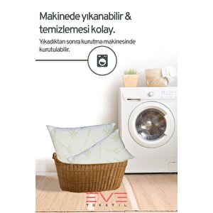 8 Adet Bamboo Serisi Kılıflı Fermuarlı Yıkanabilir Antialerjik Silikon Elyaf Yastık 50x70cm 800 gr