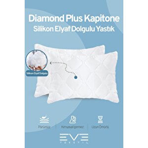 4 Adet Diamond Plus Kapitone Yastık 50*70 Cm 800 Gr