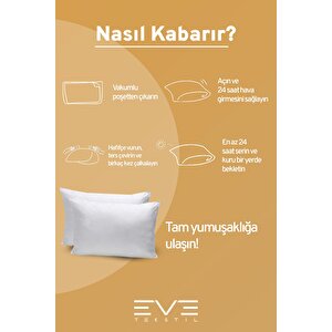4 Adet Rollpack Yastık Mikrosilikon Ev Ve Hotel Yastığı 50x70cm Yüksek Dolgulu 1000 Gr