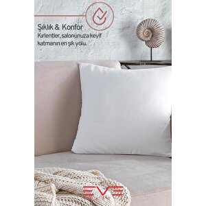 4 Adet Silikon Elyaf Dolgulu Kare Kırlent Iç Yastığı 350 Gr