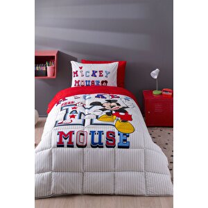 Mickey Mouse Collage Tek Kişilik Disney Lisanslı Lastikli Fitted Çarşaf Çocuk Uyku Seti