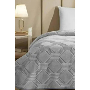 Trendy Tek Kişilik Battaniye Art Deco 160*220 Cm Koyu Gri