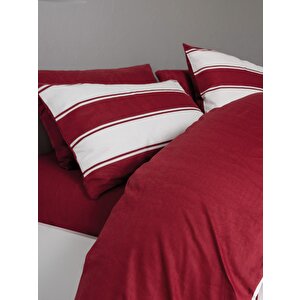 Cozy Home Festive Çift Kişilik Lastikli Çarşaflı Nevresim Takımı Jolly Kırmızı
