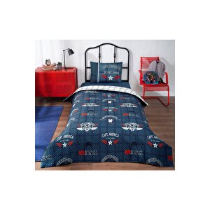 Avengers Tek Kişilik Disney Lisanslı Lastikli Fitted Çarşaf Kapitone Çocuk Nevresim Takımı