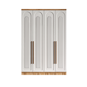 Guneystore Ücretsiz Montaj Flora 4 Kapaklı Komple Mdf Gardırop - Elbise Dolabı