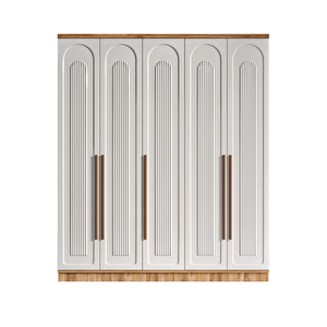 Ücretsiz Montaj Flora 5 Kapaklı Komple Mdf Gardırop - Elbise Dolabı