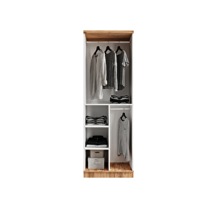 Guneystore Ücretsiz Montaj Flora 2 Kapaklı Komple Mdf Gardırop - Elbise Dolabı