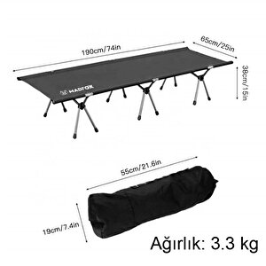 Avanger Katlanır Kamp Yatağı  Kampet  Siyah