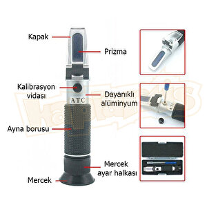 Atc 0-20 Şeker Yoğunluk Ölçer Brix Refraktometre