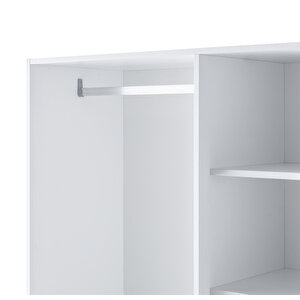3 Kapaklı Dolap, Beyaz, Gardırop, Atlas