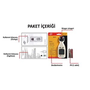 Benetech Ses Seviyesi Desibel Ölçer Desibelmetre