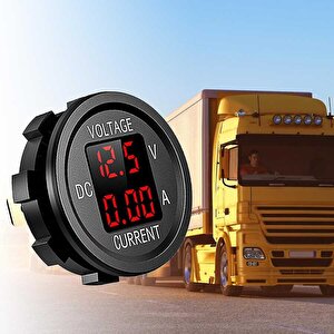 Aek-tech Dc12v/24v Dijital Voltmetre Ampermetre