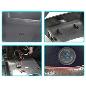 Aek-tech Dc12v/24v Dijital Voltmetre Ampermetre