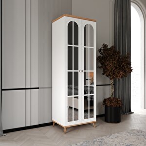 Ücretsiz Montaj Bohem 2 Kapaklı Aynalı Komple Mdf Gardırop - Elbise Dolabı