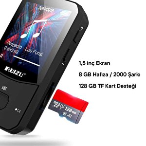 Ruizu X52 Mp3 Çalar Bluetooth 5.0 8gb Fm Radyo Pedometre Saat