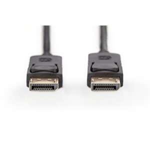 Displayport (dp) Bağlantı Kablosu, Dp Erkek - Dp Erkek, 2 Metre, Kilit Mekanizmalı, Dp, 1.1a Uyumlu,siyah Renk Tdrtr