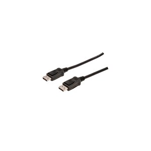 Displayport (dp) Bağlantı Kablosu, Dp Erkek - Dp Erkek, 2 Metre, Kilit Mekanizmalı, Dp, 1.1a Uyumlu,siyah Renk Tdrtr