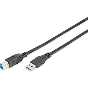 Usb 3.0 Bağlantı Kablosu, Usb A Erkek - Usb B Erkek, 1.80 Metre, Cu, Awg 28, 2x Zırhlı, Ul, Siyah Renk Tdrtr