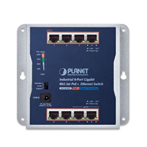 Endüstriyel Duvar Tip Yönetilemeyen Poe+ Switch (industrial 8-port 10/100/1000t 802.3at Poe+ Wall-mounted Gigabit Ethernet Switch)