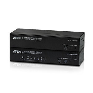 Vga Dual View Cat 5 Kvm (keyboard/video Monitor/mouse) Mesafe Uzatma Cihazı, Ses (hoparlör Ve Mikrofon) Bağlantı Desteği, 300 Metr