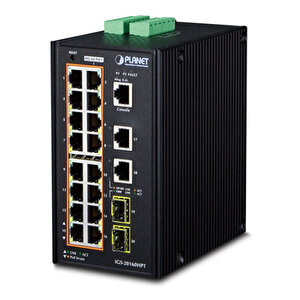 Endüstriyel Tip Yönetilebilir Ethernet Switch (industrial Managed Ethernet Switch) 16-port 10/100/1000base-tx Ieee 802.3at/af Poe+