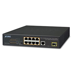 Yönetilemeyen Masaüstü Tip Switch (unmanaged Desktop Switch)
8-port 10/100tx Ieee 802.3at/af Poe+ Injector Port (port Başına 30.8 Watt) (poe Güç Bütçesi Maks. 120 Watt)
1-port 10/100/1000t
1-port 100/1000x Sfp Yuva