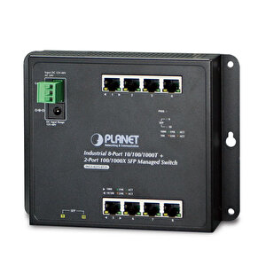 Endüstriyel Duvar Tip Yönetilebilir Switch (industrial  Flat-type Managed Switch)<br>
8 X  10/100/1000t<br>
2 X 100/1000x Sfp<br>
L2/l4<br>
Ip30, -40~75 Derece  C