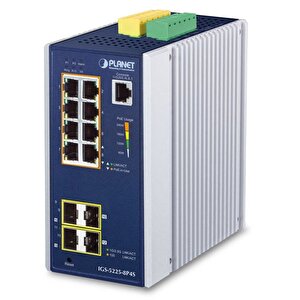 Endüstriyel Tip Yönetilebilir Gigabit Poe Switch (industrial Managed Gigabit Poe Switch) Basic L3 8 X 10/100/1000t 802.3at Poe+ In