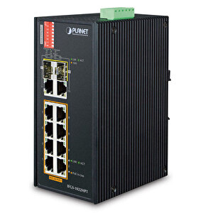 Endüstriyel Tip Yönetilemeyen Poe+ Switch (industrial Unmanaged Poe+ Switch) 8-port 10/100tx Ieee 802.3at/af Poe+ Injector (port B