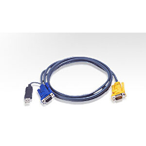 Usb Kvm (keyboard/video Monitor/mouse) Switch İçin Kablo, 1.80 Metre, 1 X Sphd-15 Erkek  1 X Monitör 15 Pin Hdb Erkek, 1 X Klavye