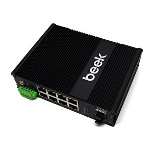 Beek Yönetilemeyen L2 Endüstriyel Poe Switch 8 X 10/100/1000t Ieee802.3af/at Poe+ Port (port Başına 30.8 Watt) (poe Güç Bütçesi Ma